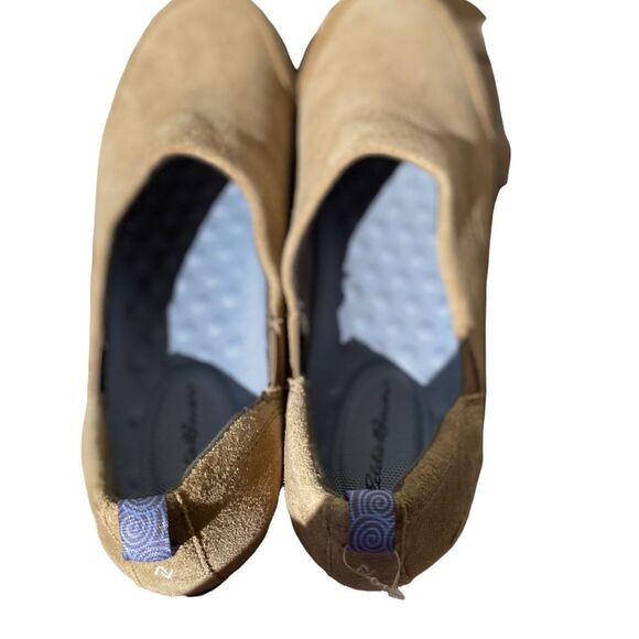 Eddie Bauer Wm’s Sz 10 Tan Suede Casual Low Top Slip On Comfort Loafer Shoes - Picture 5 of 8